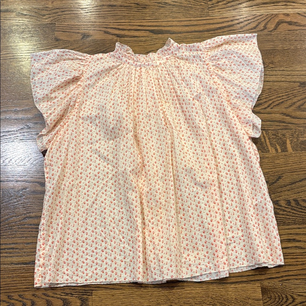 Birds of Paradis by Trovata Floral cotton Peasant Top, small, girly, romantic